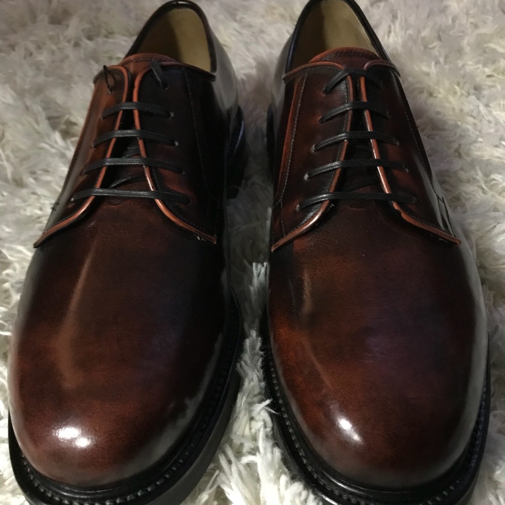 Salvatore Ferragamo Florian Red & Blk Mens 9 EEE